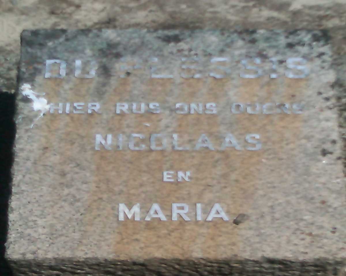 PLESSIS Nicolaas, du &amp; Maria