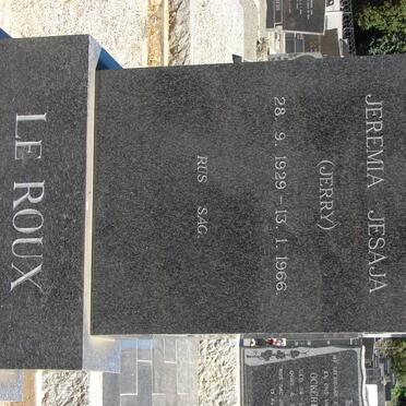 ROUX Jeremia Jesaja, le 1929-1966