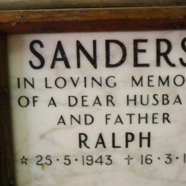 SANDERS Ralph 1943-1992