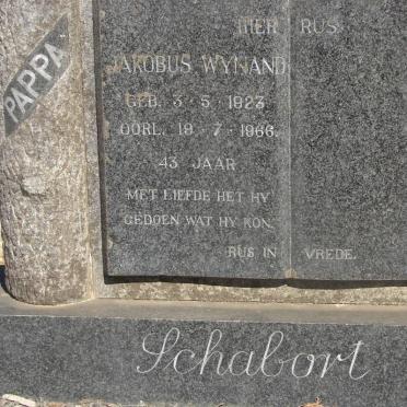 SCHABORT Jakobus Wynand 1923-1966