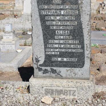 SCHWARTZ Stephanus Gabriel 1857-1939 & Alida LOUW 1873-1947