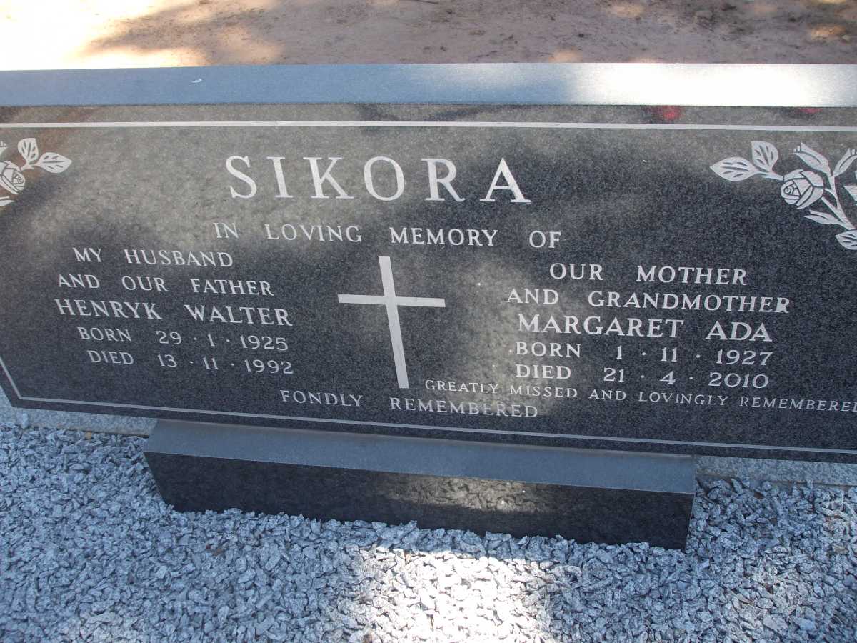 SIKORA Henryk Walter 1925-1992 & Margaret Ada 1927-2010