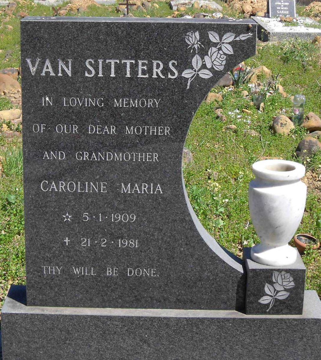 SITTERS Caroline Maria, van 1909-1981