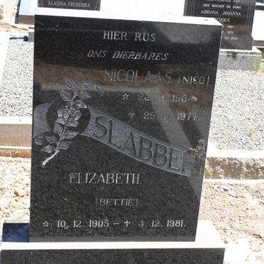 SLABBER Nicolaas 1904-1977 & Elizabeth 1905-1981