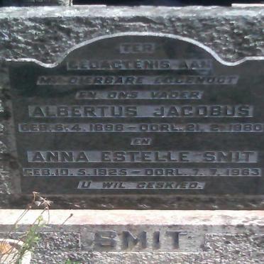 SMIT Albertus Jacobus 1888-19?0 :: SMIT Anna Estelle 1925-1963