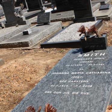 SMITH Johannes John 1905-1982 & Johanna Maria Catharina CARSTENS 1915-2008