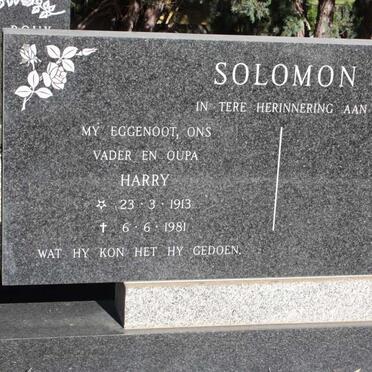 SOLOMON Harry 1913-1981