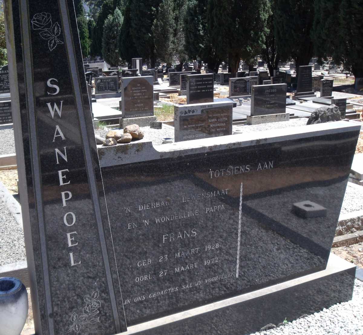 SWANEPOEL Frans 1928-1972