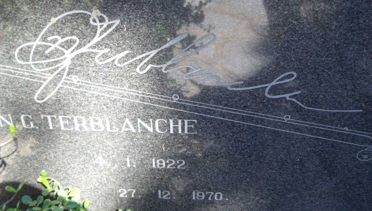 TERBLANCHE N.G. 1922-1970