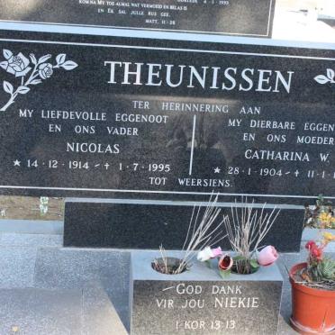 THEUNISSEN Nicolas 1914-1995 &amp; Catharina W. 1904-1979