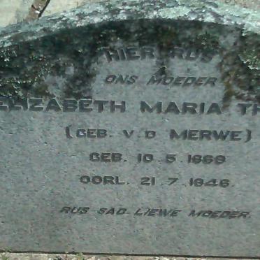 THERON Elizabeth Maria nee V.D.MERWE 1869-1946