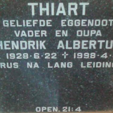 THIART Hendrik Albertus 1928-1998
