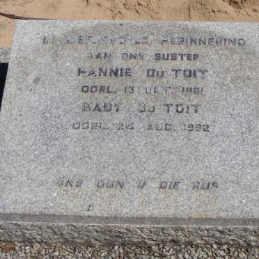 TOIT Hannie, du -1961 :: DU TOIT Baby -1992