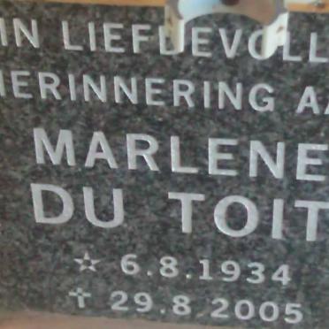 TOIT Marlene, du 1934-2005