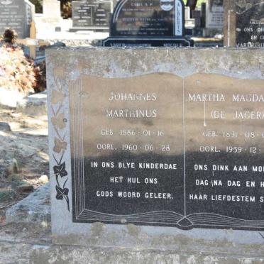 ? Johannes Marthinus 1886-1960 &amp; Martha Magdalena DE JAGER 1891-1959