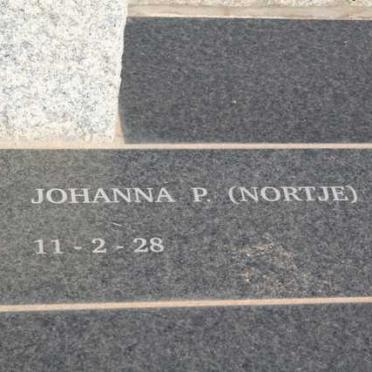 ? S.P. 1926-1999 &amp; ? Johanna P. nee NORTJE 1928-