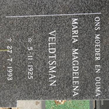 VELDTSMAN Maria Magdalena 1925-1993