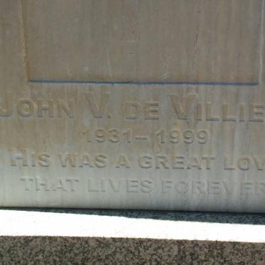 VILLIERS John V., de 1931-1999