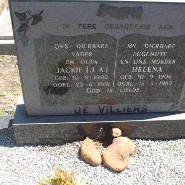 VILLIERS J.A., de 1902-1991 &amp; Helena 1906-1983