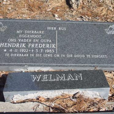 WELMAN Hendrik Frederik 1922-1985