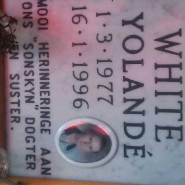 WHITE Yolande 1977-1996