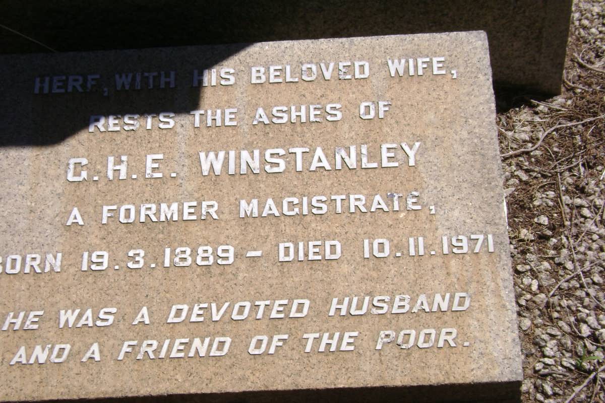 WINSTANLEY G.H.E. 1889-1971