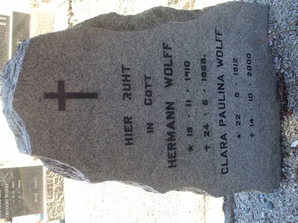 WOLFF Hermann 1910-1968 & Clara Paulina 1912-2000