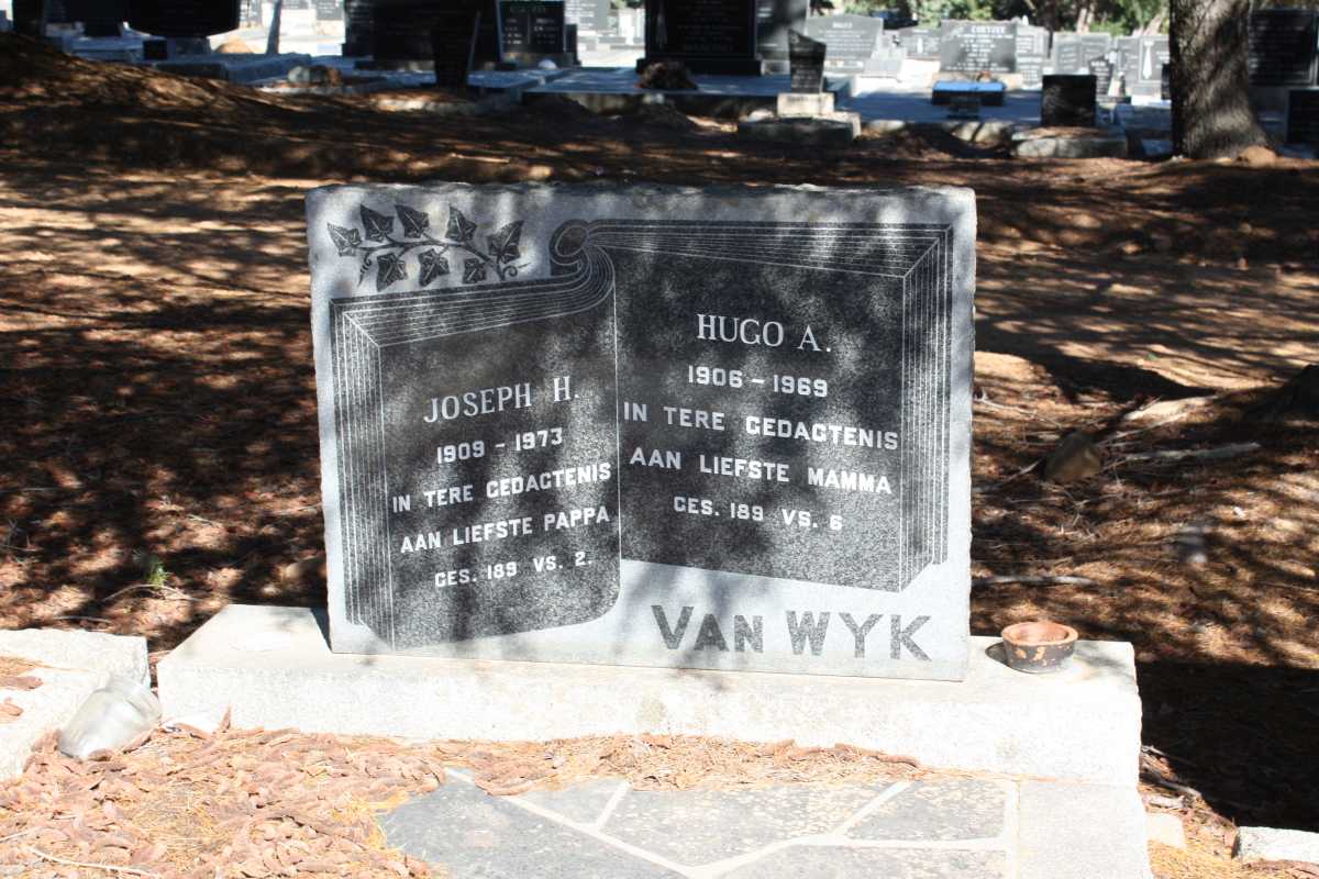 WYK Joseph H., van 1909-1973 & Hugo A. 1906-1969