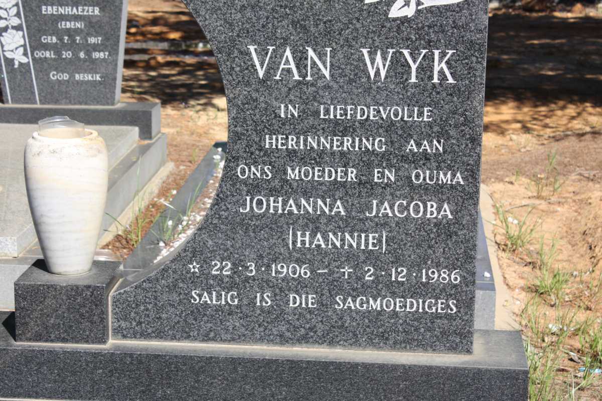 WYK Johanna Jacoba, van 1906-1986