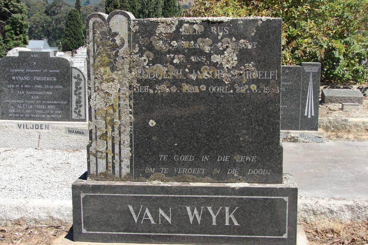 WYK Rudolph Jacobus, van 1895-1956