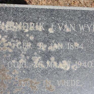WYK Hendrik J., van 1884-1940