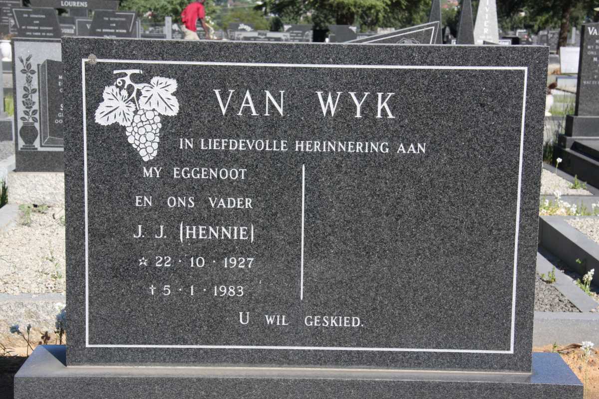 WYK J.J., van 1927-1983