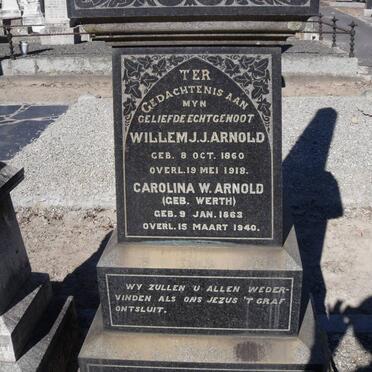 ARNOLD Willem J.J. 1860-1918 &amp; Carolina W. WERTH 1863-1940 :: ARNOLD C.W. Elaine 1921-1925