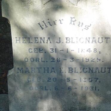 BLIGNAUT Helena J. 1848-1929 :: BLIGNAUT Martha E. 1857-1931