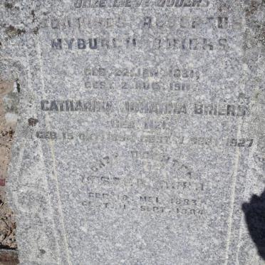 BRIERS Johannes Albertus Myburgh 1831-1911 &amp; Catharina Johanna NEL 1856-1927 :: BRIERS Este 1883-1884