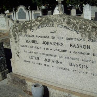 BASSON Daniel Johannes 1886-1962 &amp; Ester Johanna 1888-1966