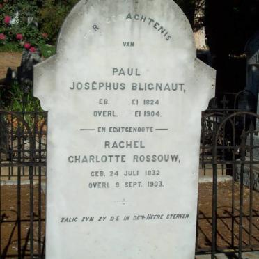 BLIGNAUT Paul Josephus 1824-1904 &amp; Rachel Charlotte ROSSOUW 1832-1903