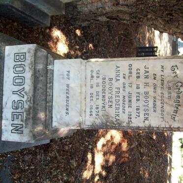 BOOYSEN Jan H. 1877-1925 &amp; Anna Frederika BODDENDYK 1875-1946