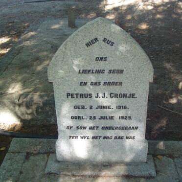CRONJE Petrus J.J. 1916-1929