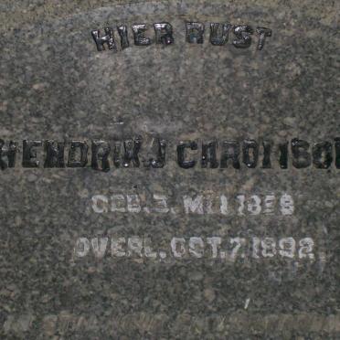 CAROLISSEN Hendrik J. 18?8-1892 &amp; Helena M. BURGERS 18??-1913