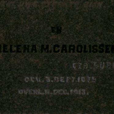 CAROLISSEN Hendrik J. 18?8-1892 &amp; Helena M. BURGERS 18??-1913