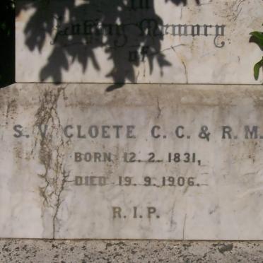 CLOETE S.V. 1831-1906