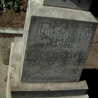 DALTON Johanna J. nee ZUIDMEER 1897-1975 :: DALTON Ian Godfrey 1930-1931 