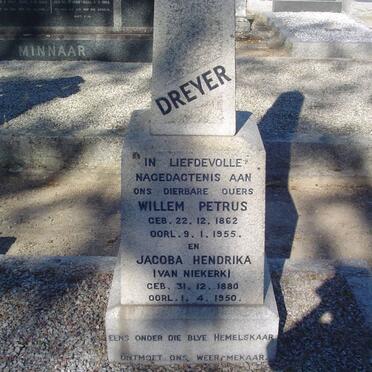DREYER Willem Petrus 1862-1955 &amp; Jacoba Hendrika VAN NIEKERK 1880-1950