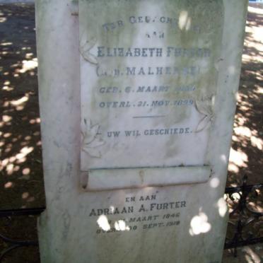 FURTER Elizabeth nee MALHERBE 1839-1899 :: FURTER Adriaan A. 1846-1918
