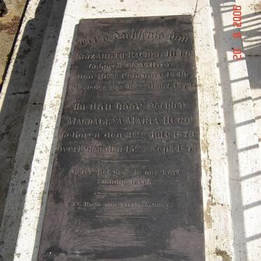 HUGO Elizabeth Rachel nee DE VILLIERS 1840-1874 :: HUGO Magdalena Maria 1873-1873