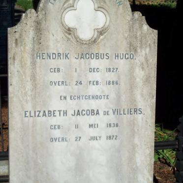 HUGO Hendrik Jacobus 1827-1886 &amp; Elizabeth Jacoba DE VILLIERS 1838-1872