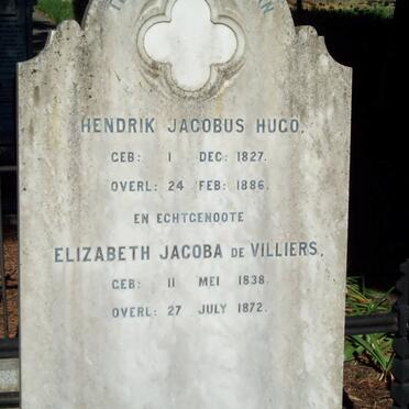 HUGO Hendrik Jacobus 1827-1886 &amp; Elizabeth Jacoba DE VILLIERS 1838-1872