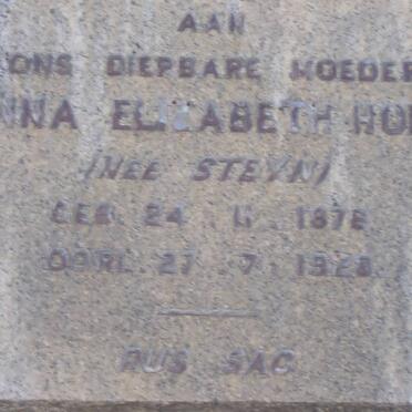 HORN Anna Elizabeth nee STEYN 1878-1928