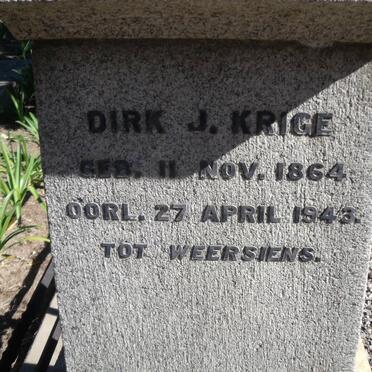 KRIGE Dirk J. 1864-1943